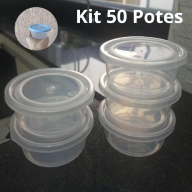 Imagem de Kit 50 Potes Mini Redondos Promocional BPA FREE fitness - Ercaplast, T