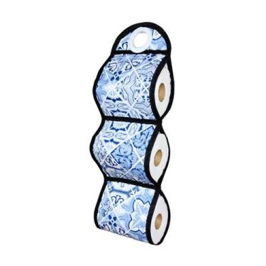 Imagem de Porta Papel Higiênico Estampado - Bemprat, Azul