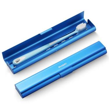 Imagem de Estojo de viagem para escova de dentes Oralphi Aluminium Alloy Blue