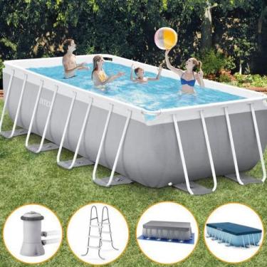 Imagem de Piscina Estrutural Retangular 10.874 Litros Completa - Intex, 220V