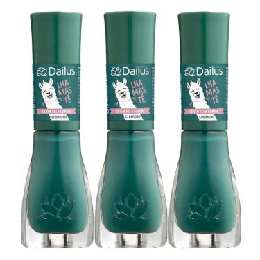 Imagem de Kit 3 Esmalte Dailus Lhamastê Cor Só Vim Pela Comida com 8ml