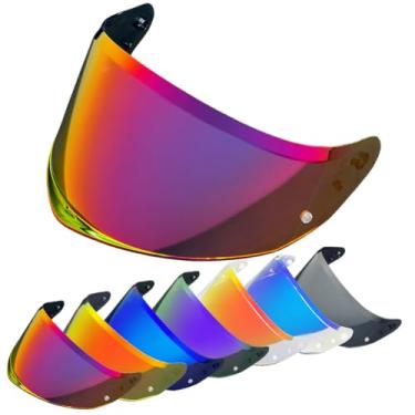 Imagem de YMTSGEQ Substituição de viseira de capacete FF808. Proteção UV para capacete FF808, compatível com FF808, Stream II (apenas uso Revo Rose Red-Day)