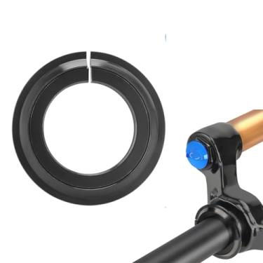 Imagem de HOUSON Braçadeira de garfo de bicicleta 52/55/56 mm - barra dividida de alumínio para fone de ouvido - arruela para haste do garfo, proteção contra desgaste