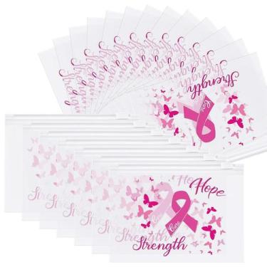 Imagem de Conjunto de bolsas de maquiagem HSDJLXZ Breast Cancer Awareness 60 uni