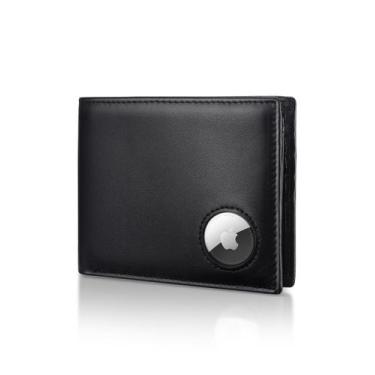 Imagem de Carteira masculina Serovi com suporte AirTag em couro genuíno RFID