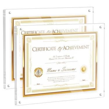 Imagem de Porta-retratos acrílico JUOIFIP 11x14 cm (pacote com 2) montado na par