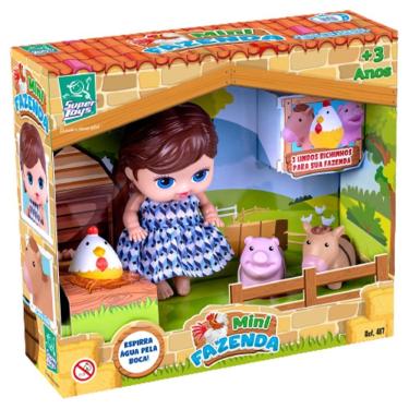 Imagem de Boneca e Figuras - 18 cm - Mini Fazenda - Super Toys