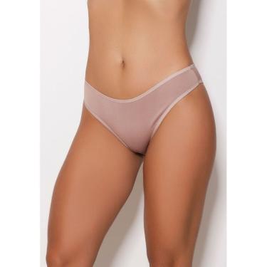Imagem de Calcinha lisa modelo asa delta bege chocolate