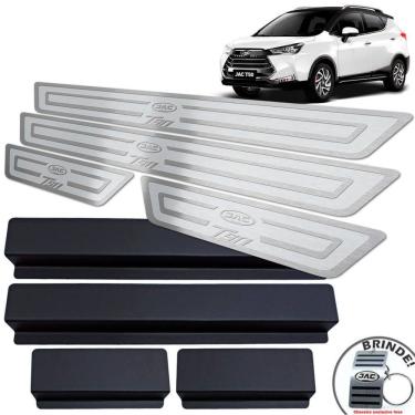 Imagem de Soleira De Porta Em Aço Inox Jac T50 Prata Alto Relevo