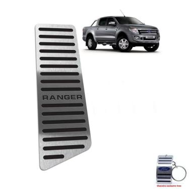 Imagem de Descanso De Pé Ford Ranger 2013 Até 2016 Preto Aço Inox