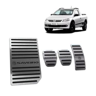 Imagem de Kit Pedaleira + Descanso Volkswagen Saveiro G5 Preto