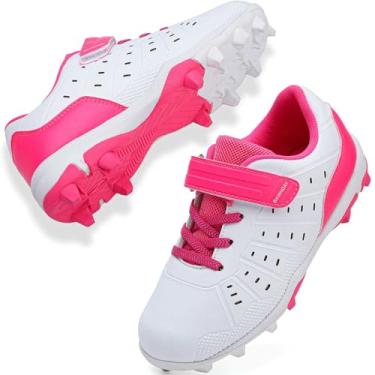 Imagem de Chuteira de softball, para meninas, meninos, jovens, chuteira de beisebol infantil, lacrosse, Branco, 20