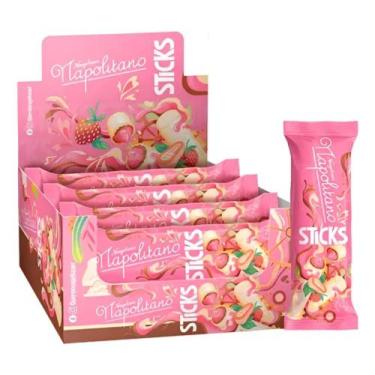 Imagem de Chocolate Bibs Sticks Napolitano Caixa C/16un De 29g