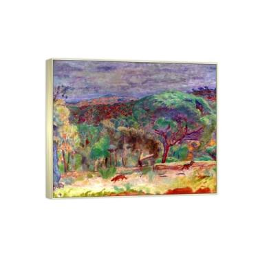 Imagem de Impressão em tela famosa pintura - paisagem paisagem - pôster moldura prata para decoração de casa 70 x 85 cm 27 x 33 pol