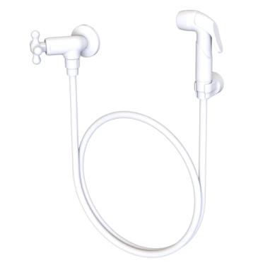 Imagem de Ducha Higiênica 1/4 De Volta Porto Belo Branca Com Bitola 1/2" - 3/4" Durín