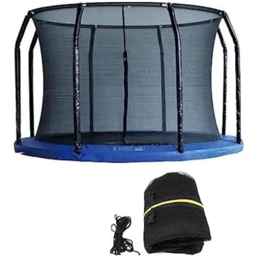 Imagem de Rede De Trampolim De Substituição De 8-14ft, Rede De Segurança Para Postes De 6/8 Arcos Trampolins De Estrutura Redonda, Rede De Proteção De Trampolim Redondo Para Anti-queda, 12FT/3.66m/8