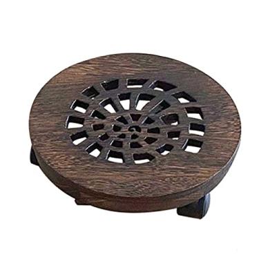 Imagem de Vaso de plantas de jardim Riser Suporte de plantas com rodas de rodízio fáceis de mover plantador móvel Dolly Trolley bandeja palete exterior interior árvore flor suporte plantador jardim planta
