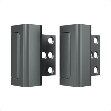 Imagem de Steinwhale Pacote com 2 fechaduras de reforço de porta de segurança doméstica, trava de segurança à prova de crianças, parafuso removível, evita entrada não autorizada em casa, estrutura de alumínio