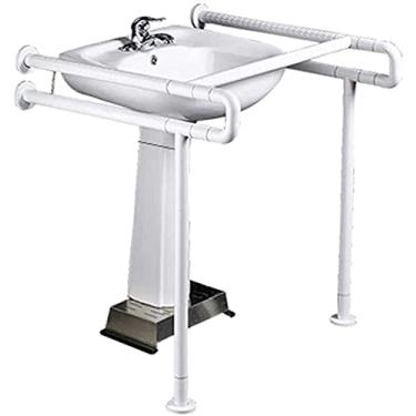 Imagem de Barra de apoio de segurança, corrimão de banheiro para estabilidade, alça e trilho para barra de apoio de banheiro para vaso sanitário/78 x 72 x 87 cm