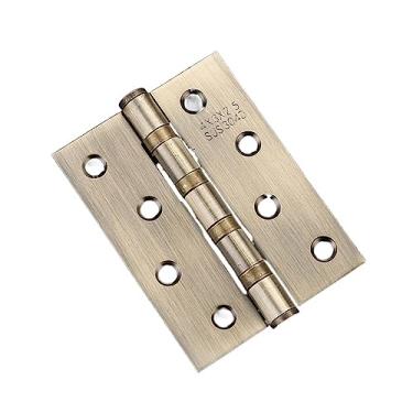 Imagem de Porta de madeira para quarto 201 dobradiça de batente dobrável porta de armário e janela silenciosa 10 cm 12,7 cm dobradiça de rolamento de aço inoxidável 1 peça (bronze, 4 x 3 x 2,0)