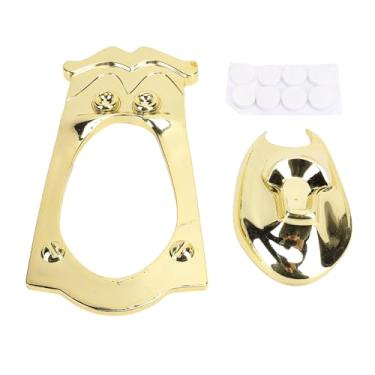 Imagem de Maçaneta de porta de resina decoração vintage engraçado acabamento dourado 3d puxador de porta decorativo acessório de casa para sala de estar quarto