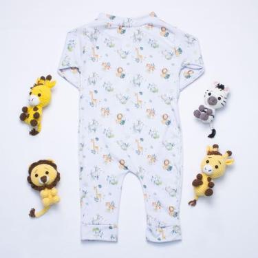 Imagem de Macacão Cotton Bebê Zíper Frontal Prático de Vestir Tecido Confortável