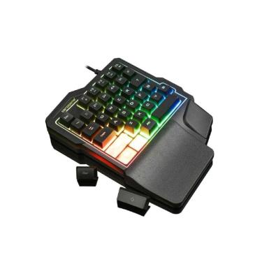 Imagem de Teclado mecânico K7 One Hand Gaming RGB FPS