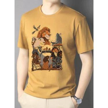 Imagem de Camiseta Adulto Rei Leao Unissex 100% Algodão - loja dinka, g, Amarelo