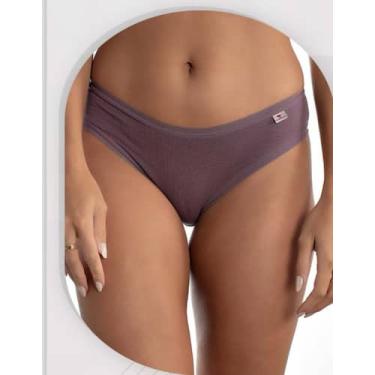 Imagem de Kit 3 calcinhas algodão - Linda Brasil , Berinjela, Verde, Preto, Azul