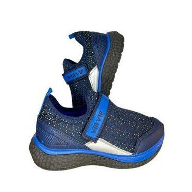 Imagem de Tênis Infantil Meia Escolar Menino Casual Fácil Azul 28 ao 36 - Via Vi