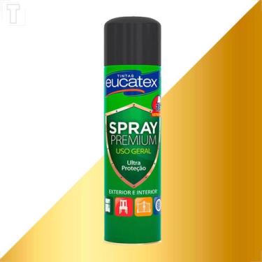 Imagem de Tinta spray premium metalizado eucatex ouro 400ml