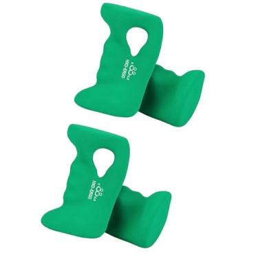 Imagem de YIJU Haltere com 2 peças de peso de mão, design ergonômico, exercício fosco, haltere para força, Verde