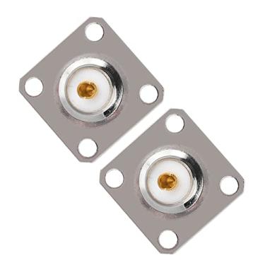 Imagem de OPPWONG Adaptador Fêmea da Frequência Ultraelevada, Conector Coaxial do Adaptador do RF SO 239 Conectores SO239 UHF Fêmea 4 Furos Conector SO239 UHF Coaxial RF
