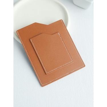 Imagem de 1 capa de passaporte de couro para passaporte elegante porta-cartão de documentos exclusivo presente de viagem aniversário para melhores amigos, Marrom, Clássico