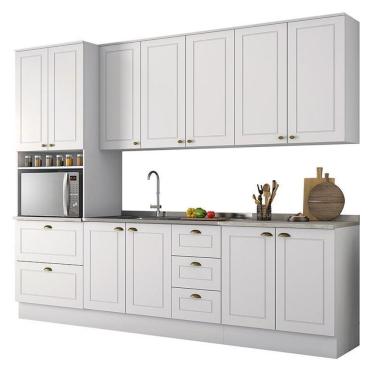 Imagem de Cozinha Completa Americana 5 Peças Branco Com Torre Quente - Móveis Henn Branco