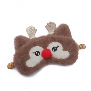 Imagem de Máscara de dormir Reindeer Plush Cartoon para crianças e adultos