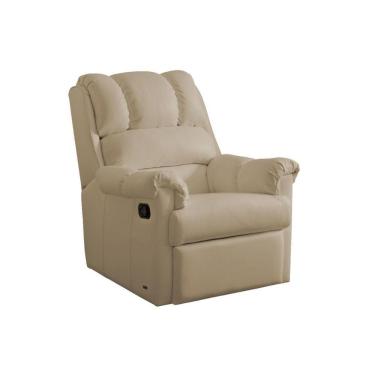 Imagem de Poltrona Reclinável P- Sala Vermont Classic Zero Wall Giro E Balanço Courano Bege - Probel