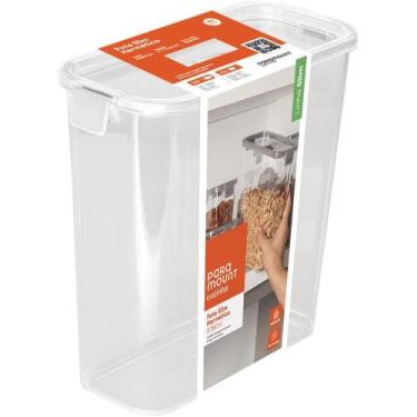 Imagem de Pote Acrílico SLIM Multiuso 3390ML Branco com Travas Laterais - Paramo