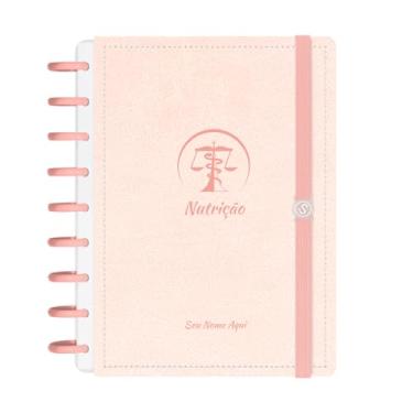 Imagem de Caderno De Disco Iscool Inteligente Personalizado 140 Folhas Profissões Couro Rosa Nutrição Médio M+