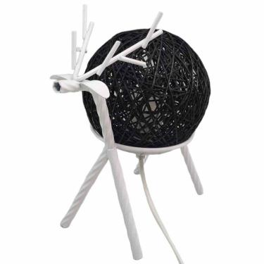 Imagem de Luminaria Abajur Mesa Cervo Rena Decoraçao Natal Quarto Sala Casa Recepçao