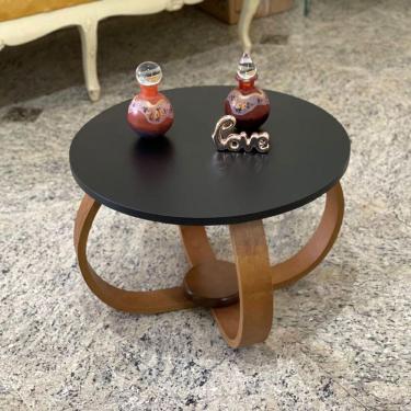 Imagem de Mesa De Centro E Lateral Pés Cebola 50x35cm Cor Preto