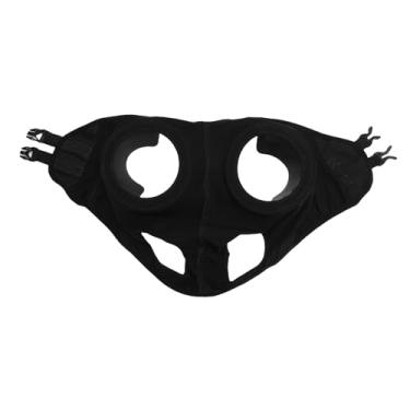 Imagem de Fockety Capa para Olhos de Cavalo, Capa de Alta Elástica para Cavalo, Equipamento Profissional de Corrida para Proteção contra Areia, Máscara, Suprimentos Arreios Equestres (Preto)