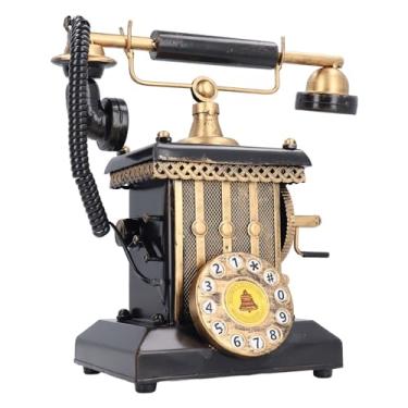 Imagem de SUNGOOYUE Telefone Antigo, Decoração Vintage, Suporte de Telefone retrô Primorosamente Detalhado, Ideal para Cafés e Adereços de Filmes