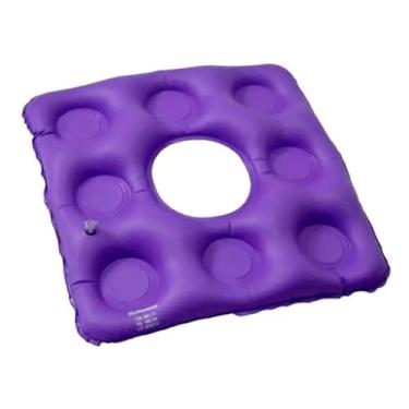 Imagem de Almofada Ortopédica Inflável Caixa de Ovo Quadrada com Orifício Inflável Quadrada, para Cadeira de Rodas, Prevenção de LPP, Pós-Operatório