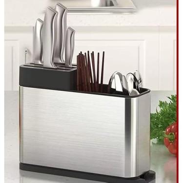 Imagem de Escorredor de pratos com suporte para facas