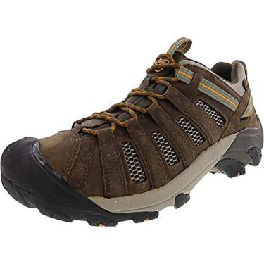 Imagem de KEEN Bota masculina Voyageur Mid para trilha, Oliva/Ouro Inca, 8.5