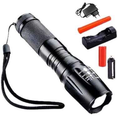 Imagem de Lanterna Super Forte Tática Militar X900 Recarregável Com Zoom