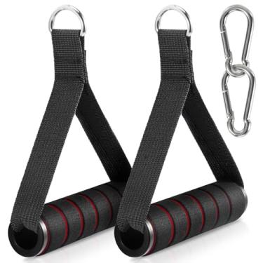 Imagem de Citufuol Pacote com 2 alças de exercício atualizadas, equipamento de alça de ginástica para acessórios de máquina de cabo, treino de força, pilates, academia em casa, faixas de resistência, acessórios