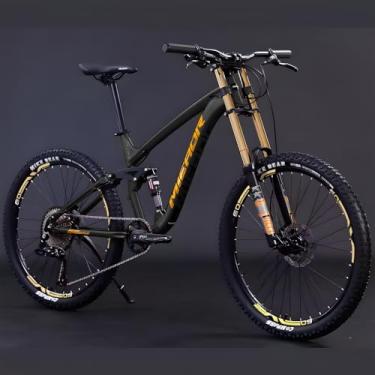 Imagem de Bicicleta Moutain Bike Downhill Freios A Disco Hidraulicos Suspensão Dianteria Traseira Aro 27.5 Quadro 17" (Cinza Escuro)
