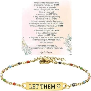 Imagem de Pulseira motivacional com contas delicadas vibrantes com tubos gravados de aço inoxidável e detalhes de cristal, joias encorajadoras da amizade para adultos, melhorando o valor interno e vibrações